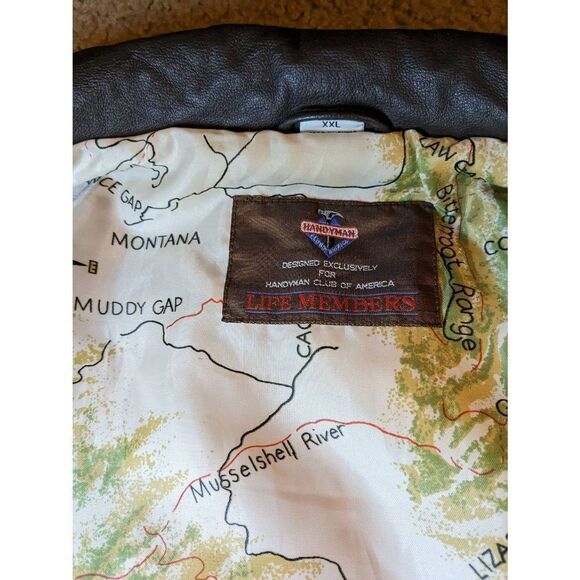 NWOT Handyman leather bomber jacket.vintage - Picture 7 of 11